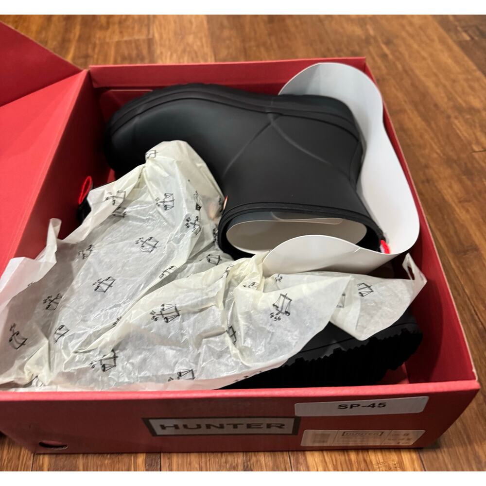 Hunter Original Play Short Rain Boots Black – Women’s Size 10 New w/ Box - Picture 10 of 10